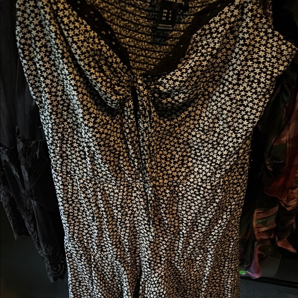 Streetwear Society Black and White Midi Dress